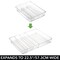 mDesign Plastic Adjustable/Expandable Drawer Storage Organizer, 4 Pack, Clear